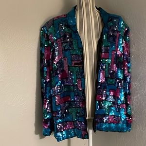 Vintage Sequin Bomber Jacket